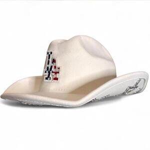 Los Angeles LA Dodgers American flag USA cowboy hat